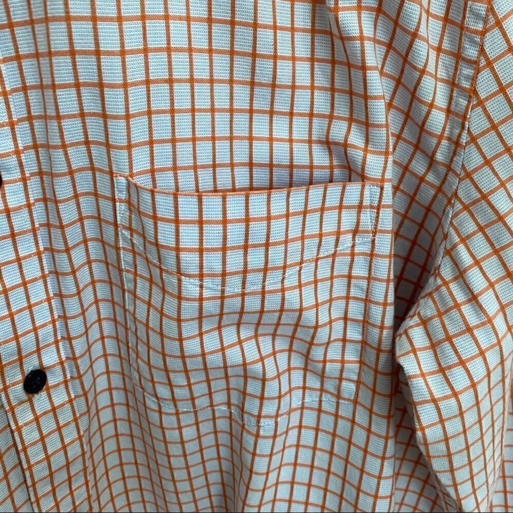 Tasso Elba Grid Pattern Button Down Shirt Blue - Picture 5 of 7